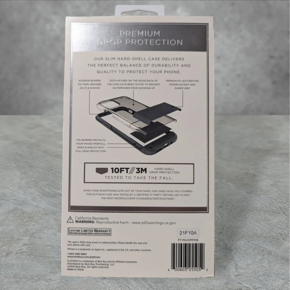 Y6. Platinum‎ Hard Case Apple iPhone 11 (Also 2019 Large) Charcoal